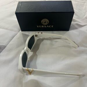 White Versace sunglasses with box